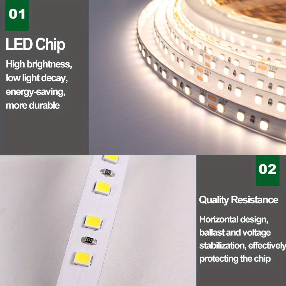 10m 2835 LED Light Strip 120 LEDs/m White Indoor Decoration for Office Hotel Mall