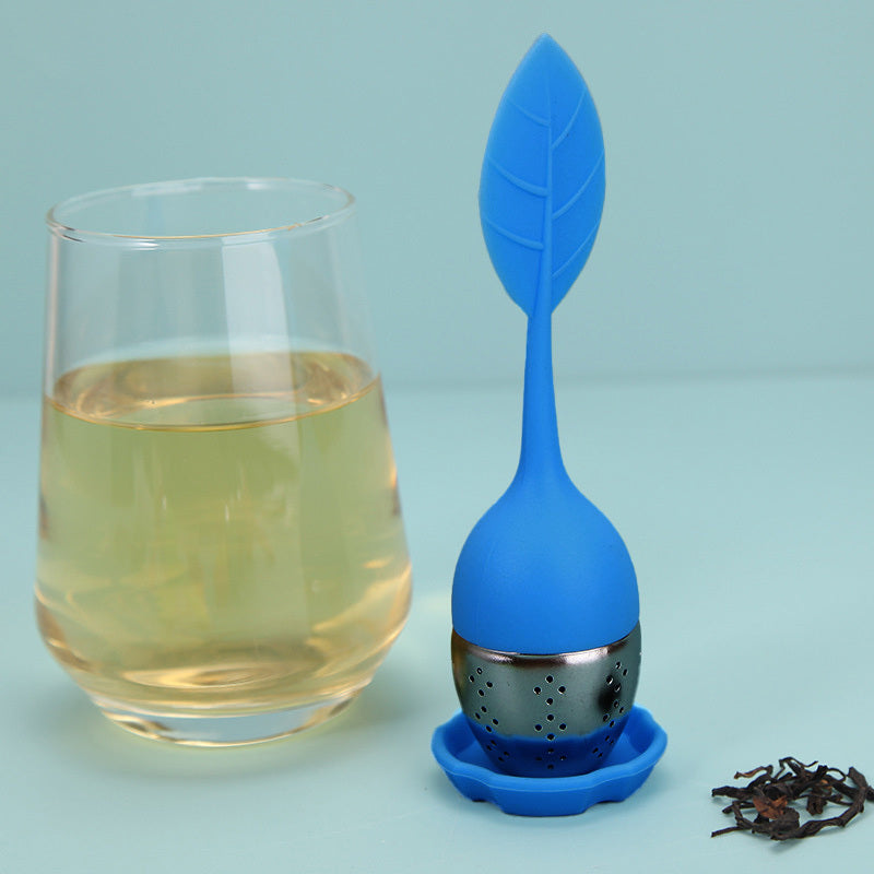 Silicone Tea Infuser Heart-Shaped Flower Leaf Design High-Temperature Resistant