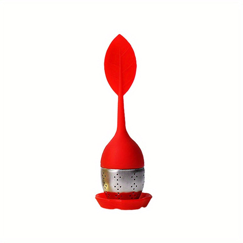 Silicone Tea Infuser Heart-Shaped Flower Leaf Design High-Temperature Resistant