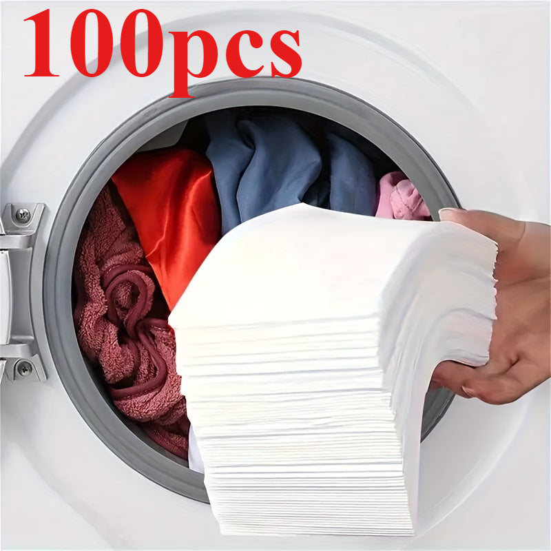 Color Catcher Laundry Sheets 100/50/10 Pack Dye Trapping Wash Paper for Mixed Washes