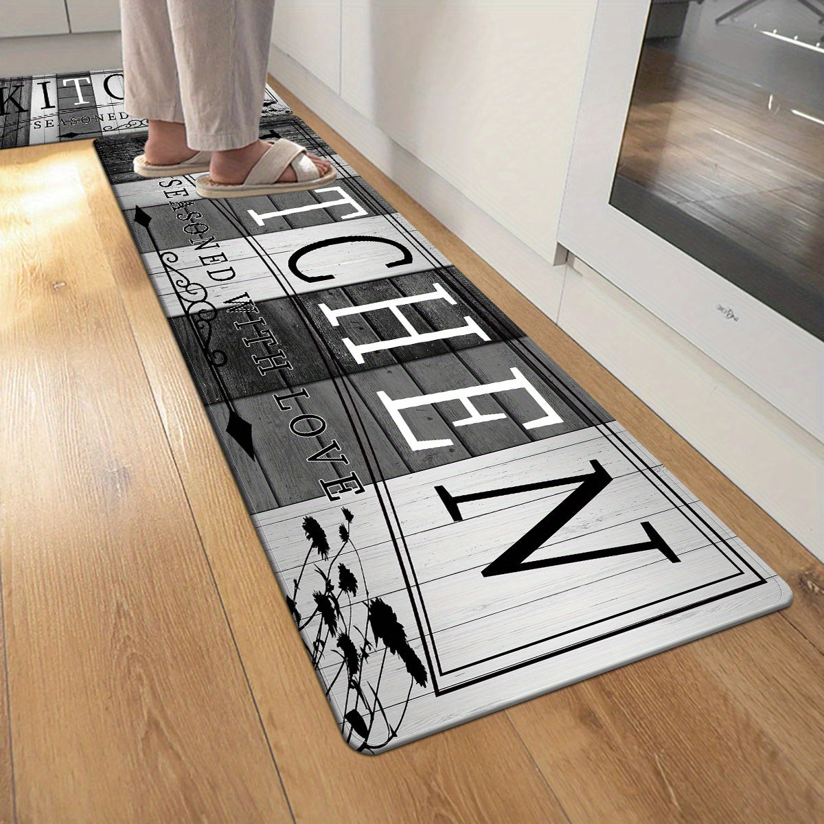 Polyester Kitchen Mat Non-Slip Absorbent Cushioned 1.8m Area