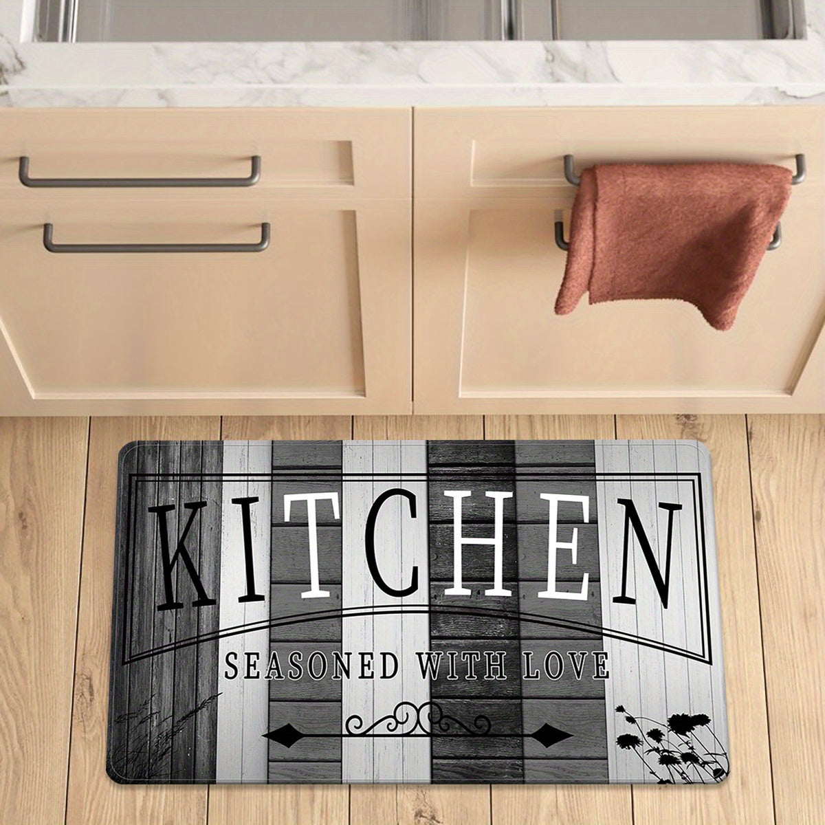 Polyester Kitchen Mat Non-Slip Absorbent Cushioned 1.8m Area