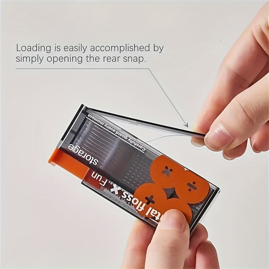 Portable Dental Floss Dispenser with 10 Picks for On-the-Go Oral Care