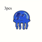 Cartoon Jellyfish Brooch Pin Animal-Inspired Fashion Accessory for Clothing and Bags