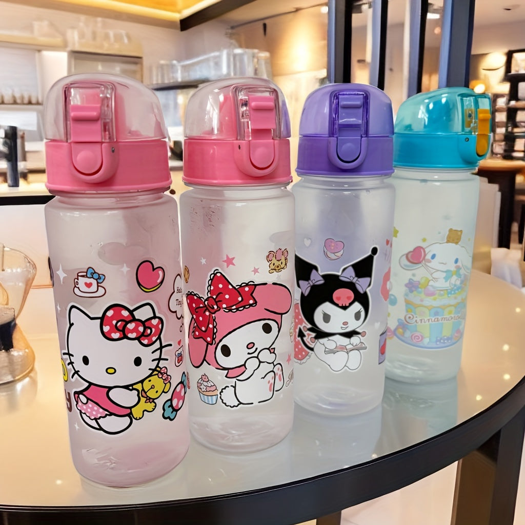 Botella de agua Hello Kitty a prueba de fugas para bebidas deportivas, ideal para actividades al aire libre y ciclismo