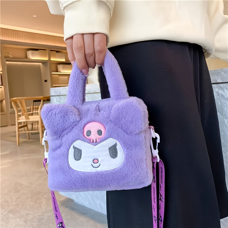 Hello Kitty Kuromi My Melody Plush Tote Bag Soft Polyester Shoulder Bag for Fans and Gifts
