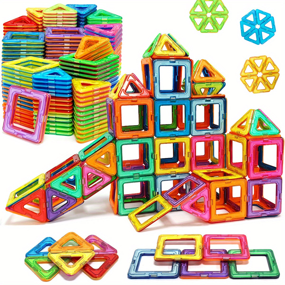 Magnetic Building Blocks Set for Kids 3+ ABS Creative STEM Toy for Boys and Girls