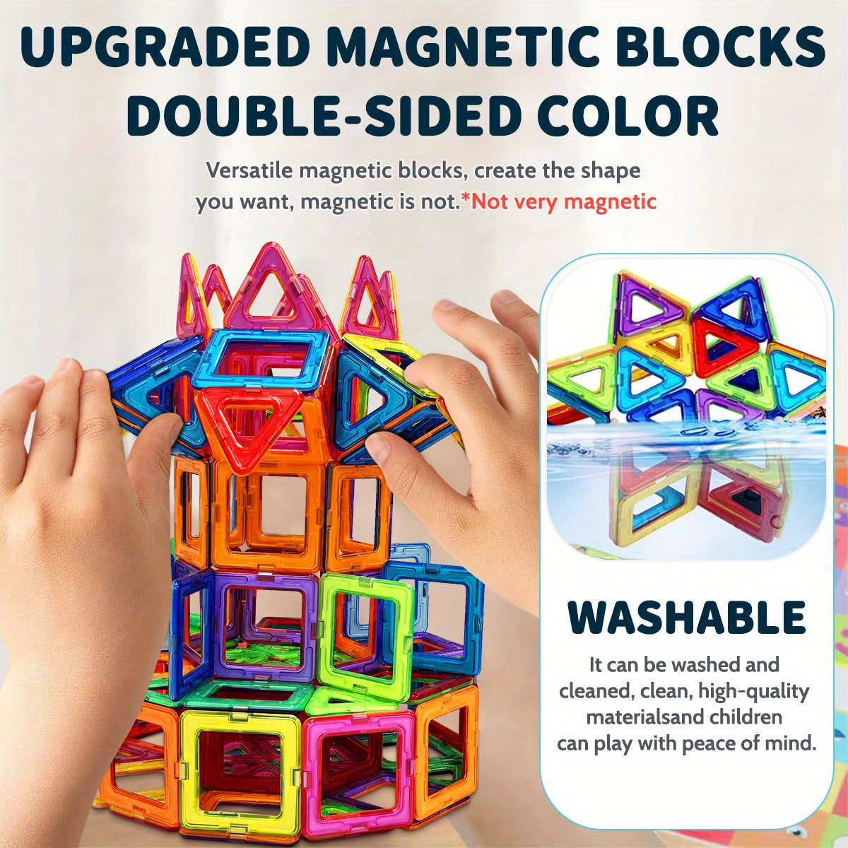Magnetic Building Blocks Set for Kids 3+ ABS Creative STEM Toy for Boys and Girls