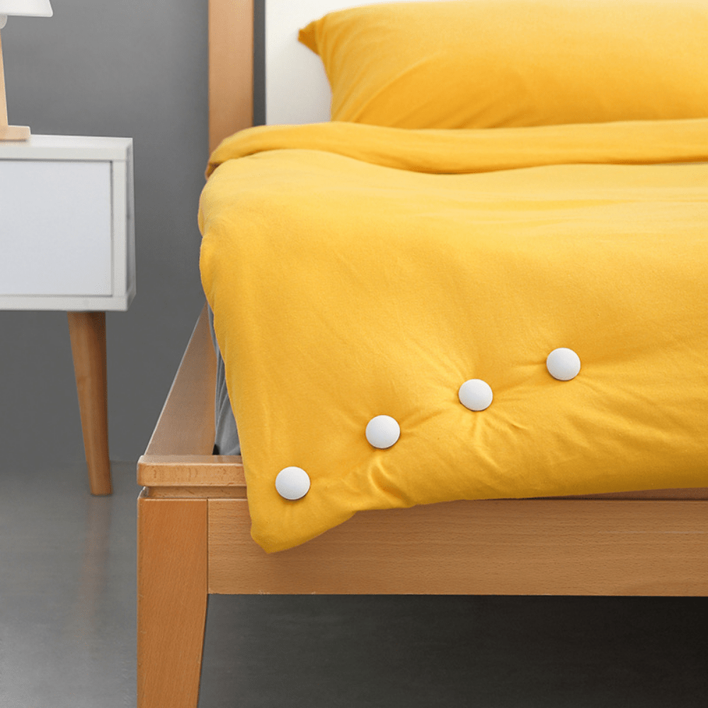 Set of 8 Blue Mushroom Head Bed Sheet Clips Non-Slip Blanket and Clothing Fixers