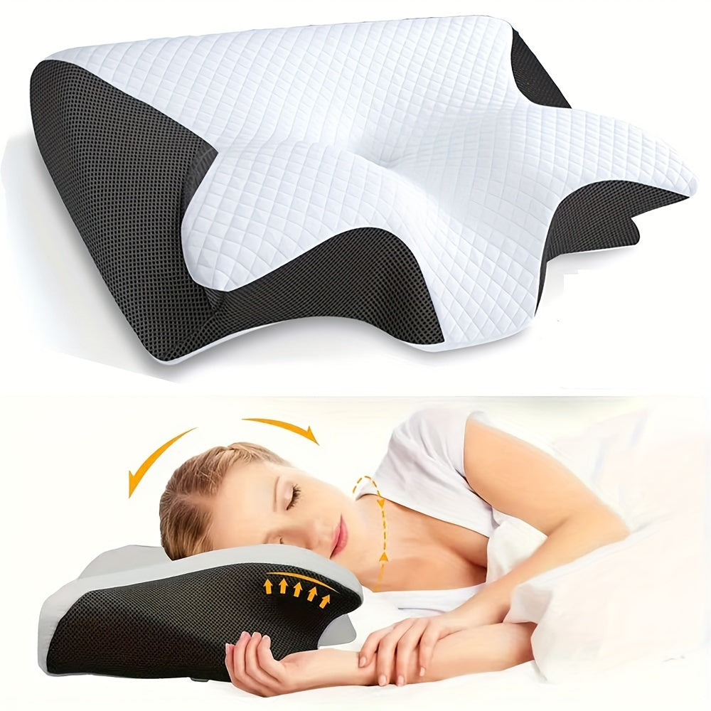 Ergonomic Cotton Neck Pillow for Comfortable Sleep in Mixed Colors