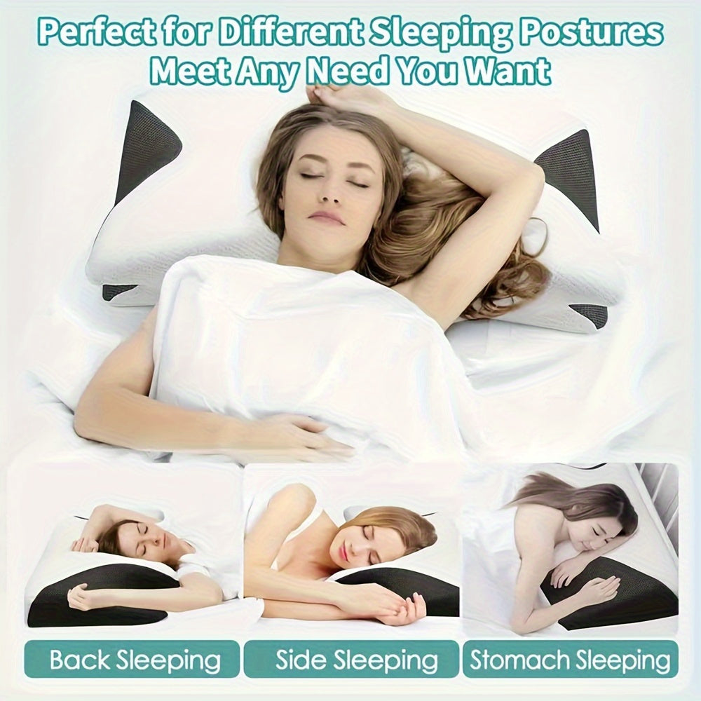 Ergonomic Cotton Neck Pillow for Comfortable Sleep in Mixed Colors