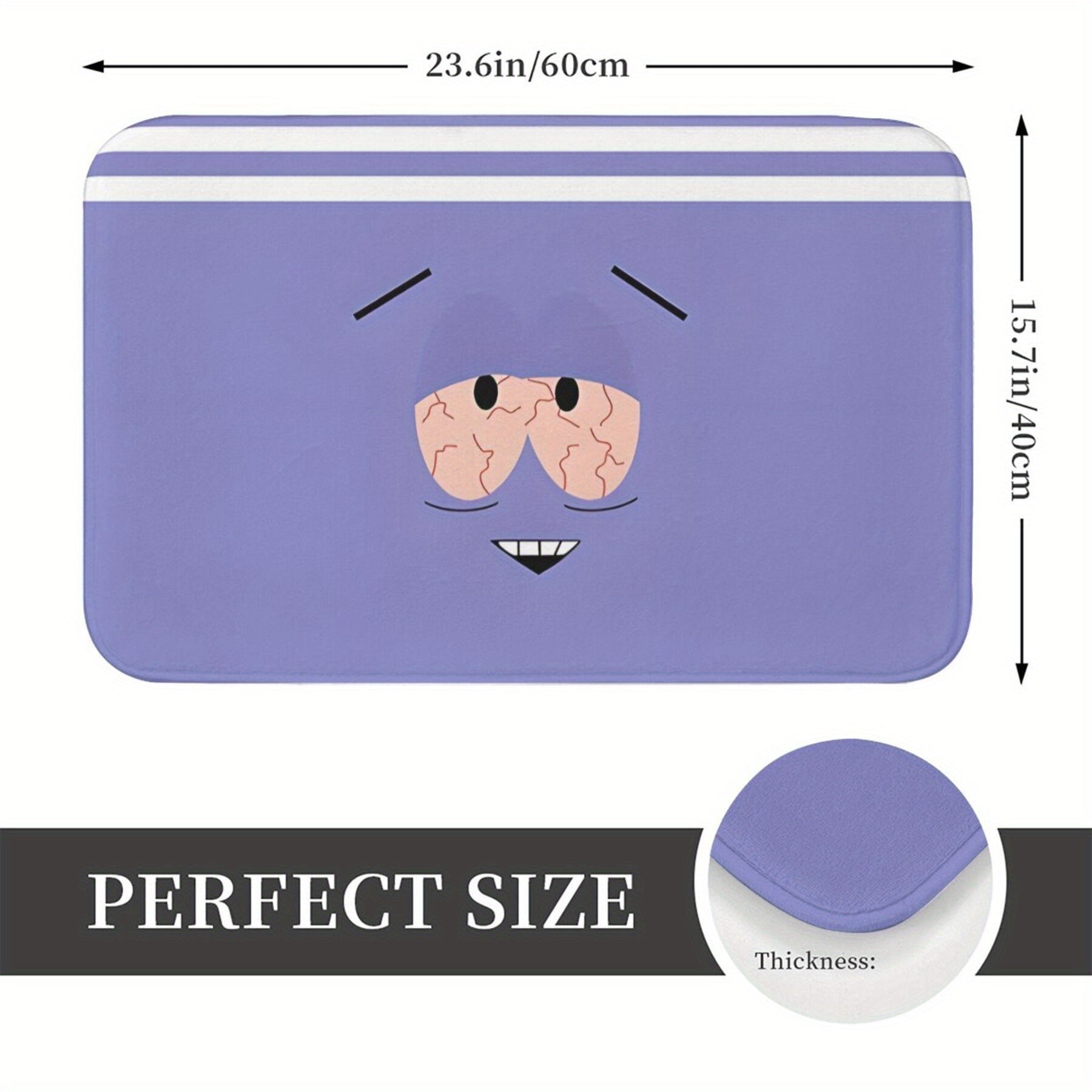 Alfombra ligera de poliéster con diseño de Towelie, antideslizante, decoración de cocina interior