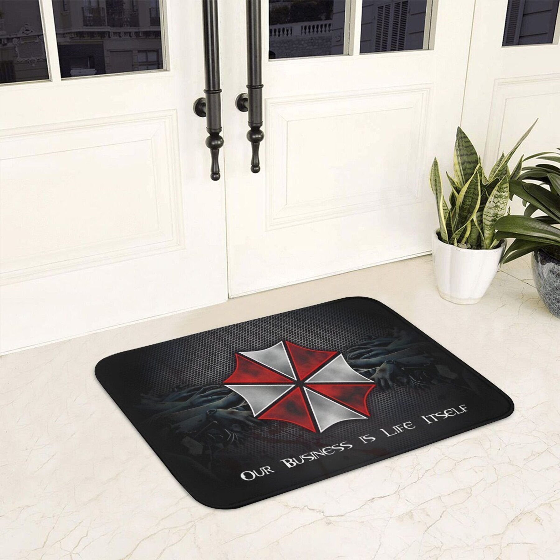 Lightweight Polyester Bathroom Rug Non-Slip Mat Kitchen Balcony Rectangle