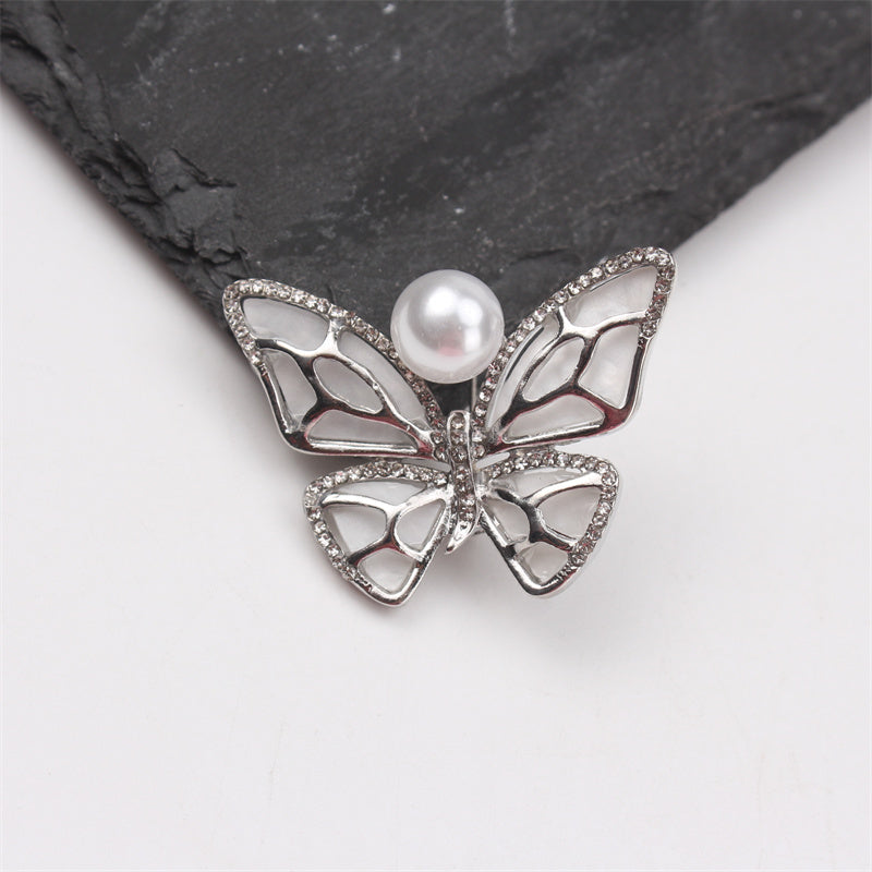 Women's Rhinestone Butterfly Brooch Jewelry Elegant Accessory