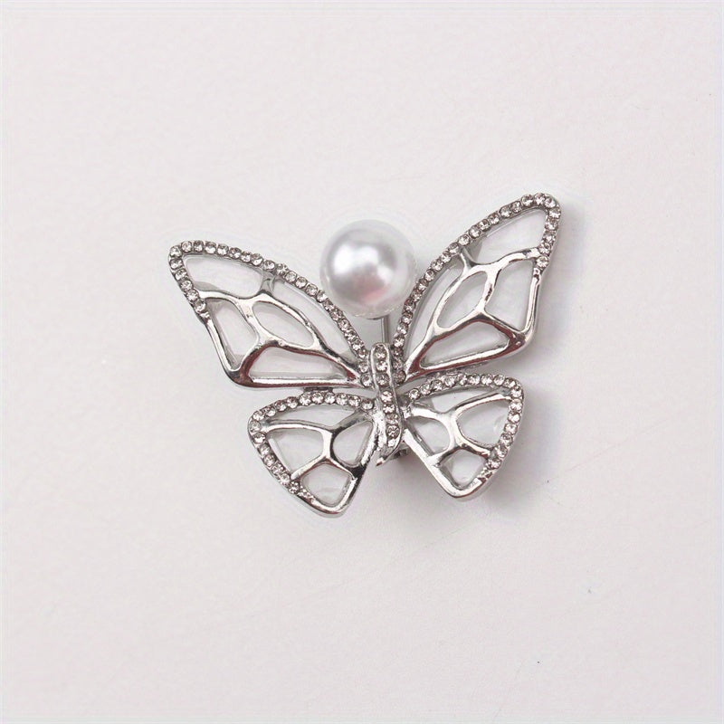 Women's Rhinestone Butterfly Brooch Jewelry Elegant Accessory
