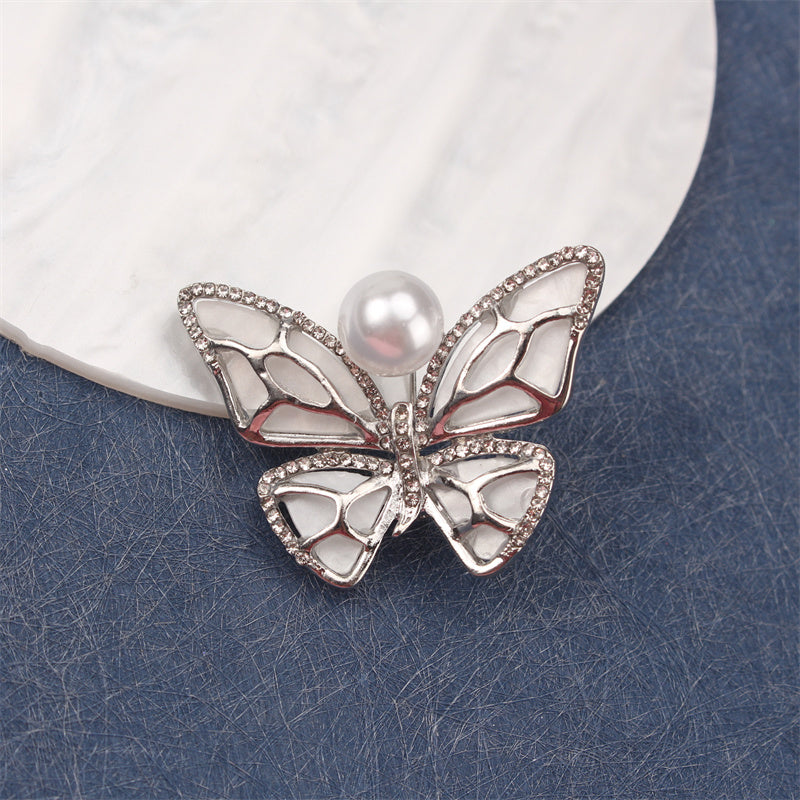 Women's Rhinestone Butterfly Brooch Jewelry Elegant Accessory