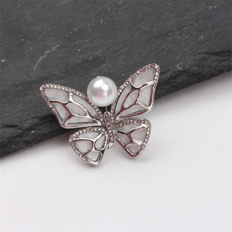 Women's Rhinestone Butterfly Brooch Jewelry Elegant Accessory