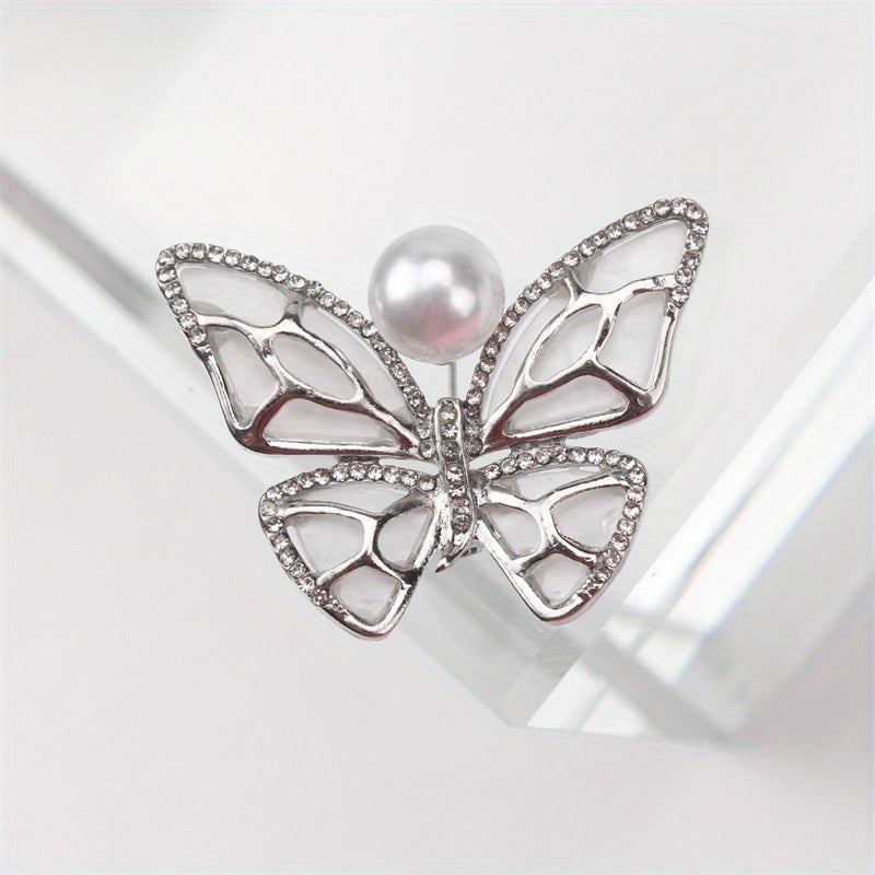 Women's Rhinestone Butterfly Brooch Jewelry Elegant Accessory
