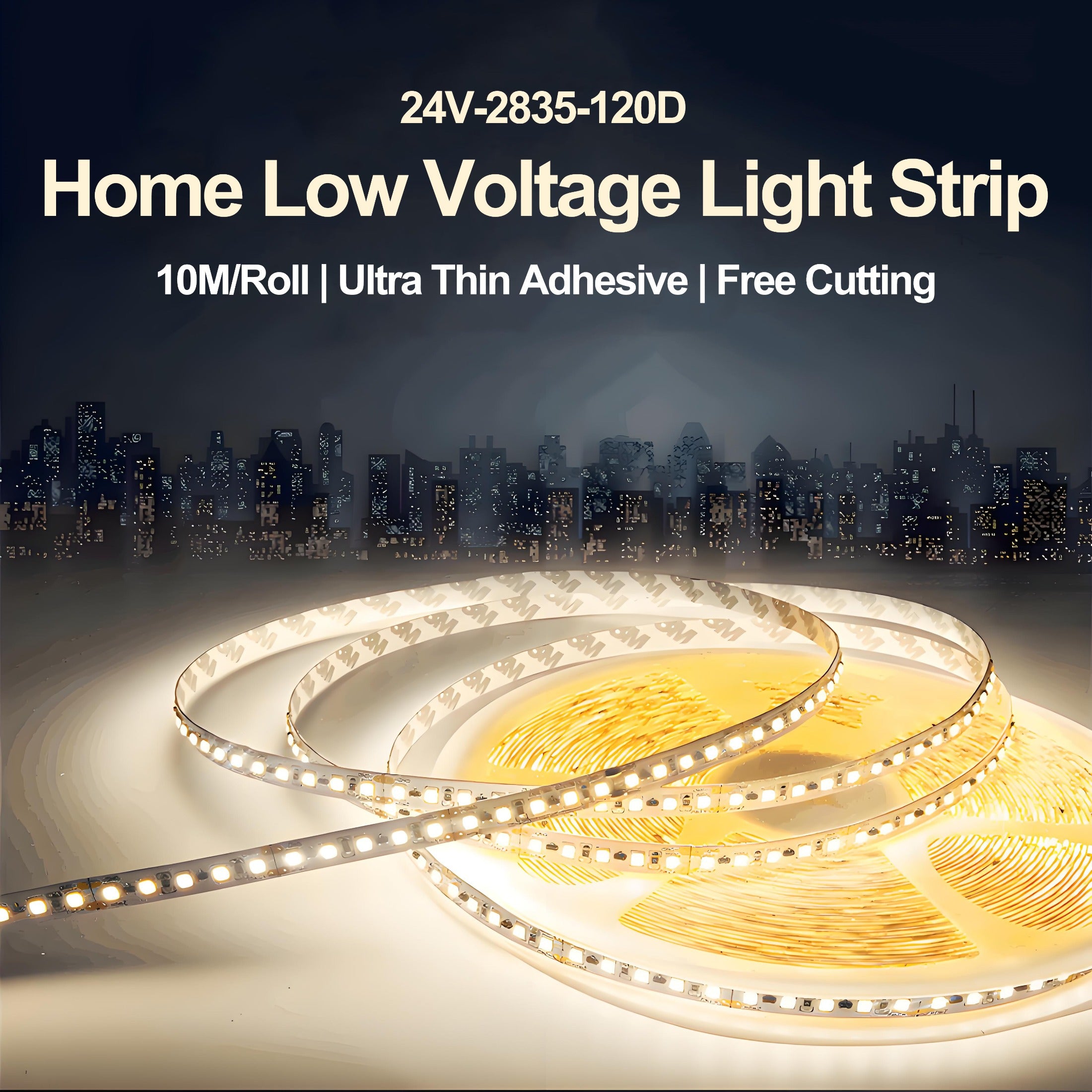 10m 2835 LED Light Strip 120 LEDs/m White Indoor Decoration for Office Hotel Mall