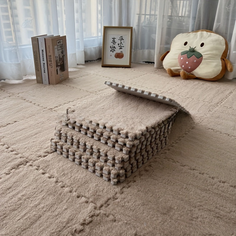 Yumshoq va plush maydon gilami, fluffy ko'pikdan tayyorlangan - qo'l bilan yuvilishi mumkin. Ushbu patchwork tatami matasi yotoqxona, balkon yoki ichki va tashqi joylarda foydalanish uchun mukammaldir.