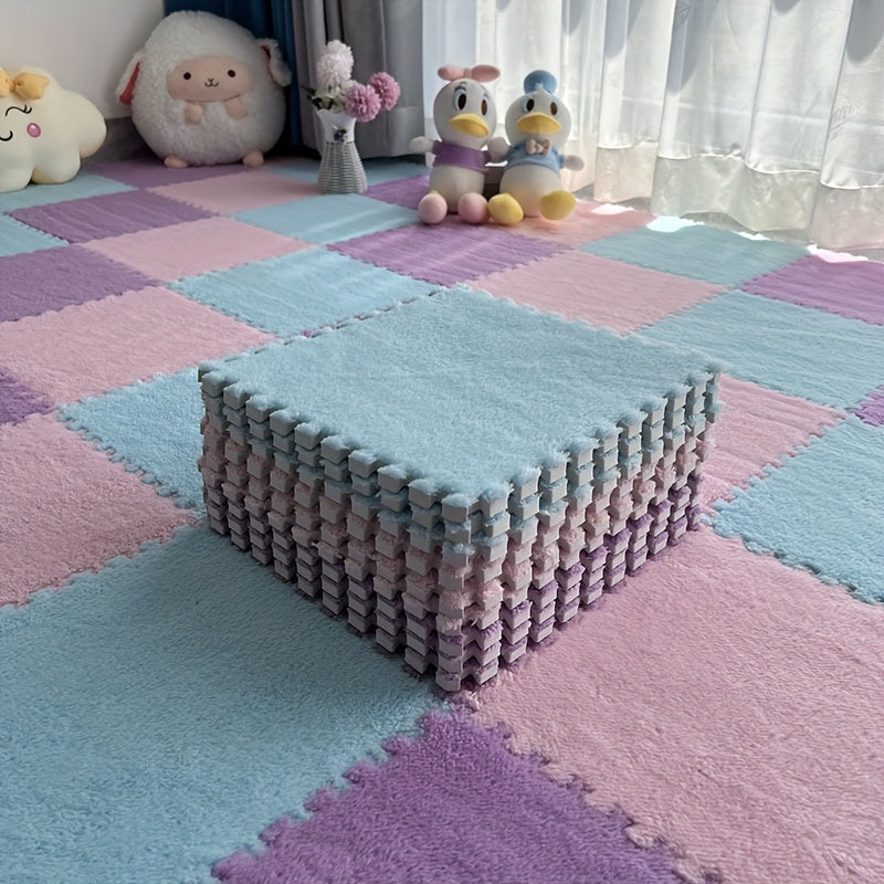 Yumshoq va plush maydon gilami, fluffy ko'pikdan tayyorlangan - qo'l bilan yuvilishi mumkin. Ushbu patchwork tatami matasi yotoqxona, balkon yoki ichki va tashqi joylarda foydalanish uchun mukammaldir.