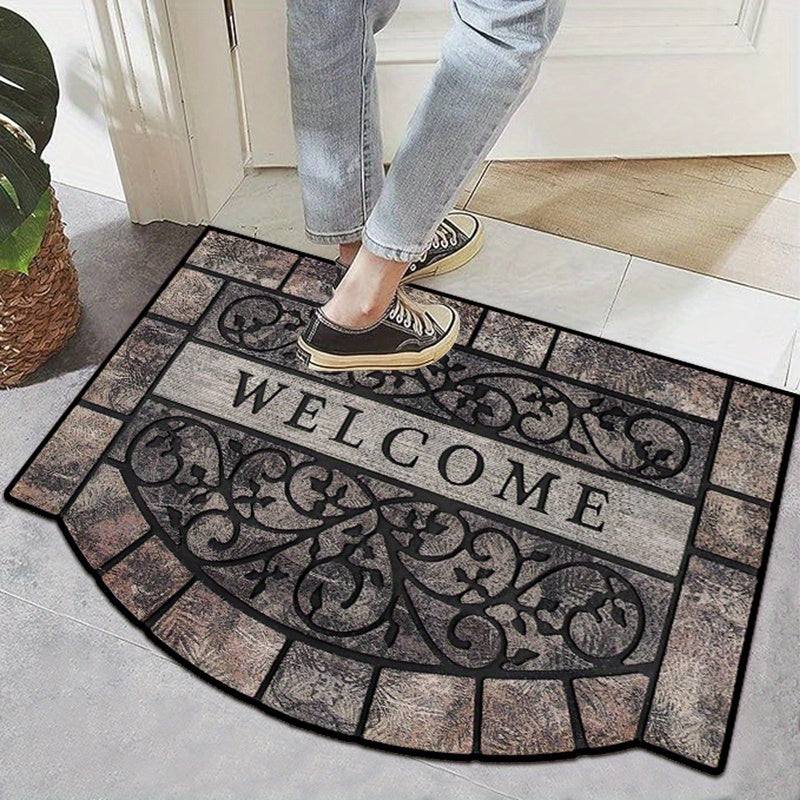 Vintage Welcome Home Doormat Suv o'tkazmaydigan, dog' qochirmaydigan, ichki va tashqi, verandaga mo'ljallangan dekor