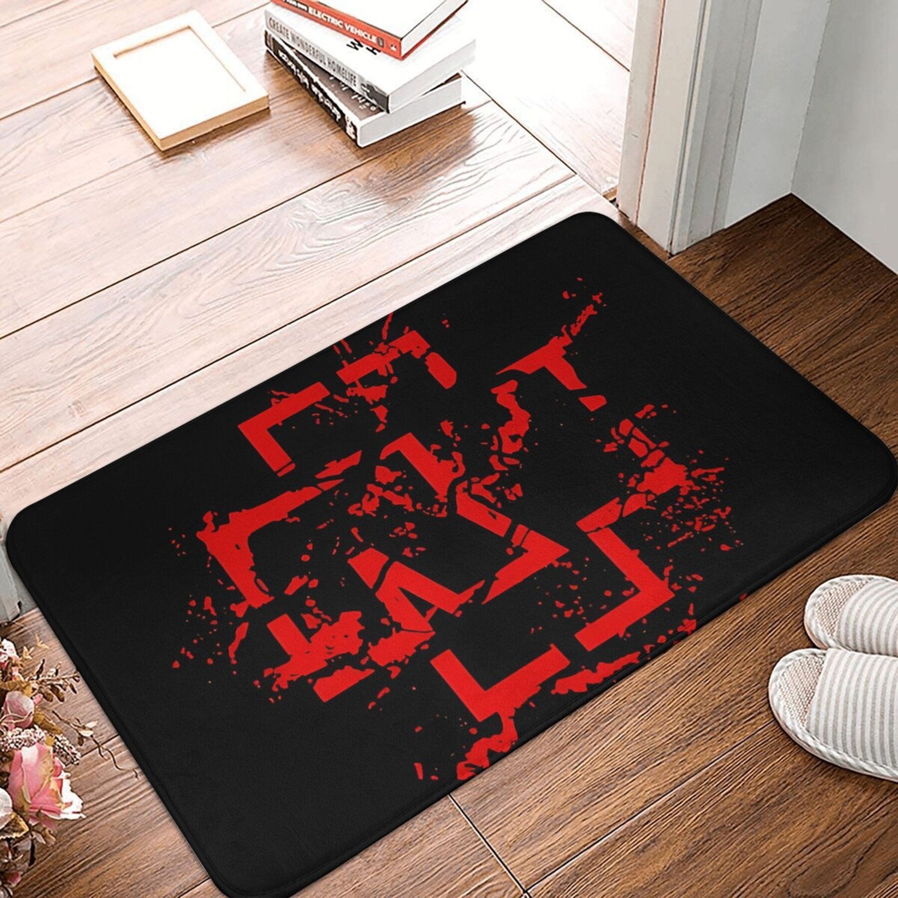 Non-Slip Flannel Doormat for Living Room Bedroom Outdoor Modern Decor 1 Piece