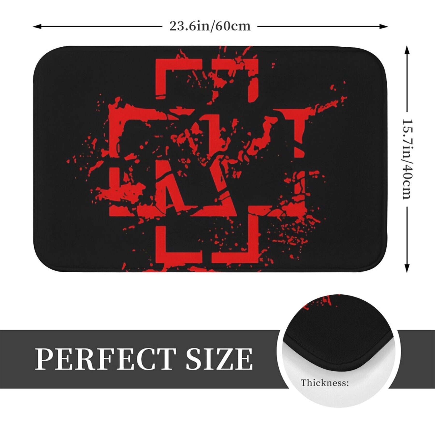 Non-Slip Flannel Doormat for Living Room Bedroom Outdoor Modern Decor 1 Piece