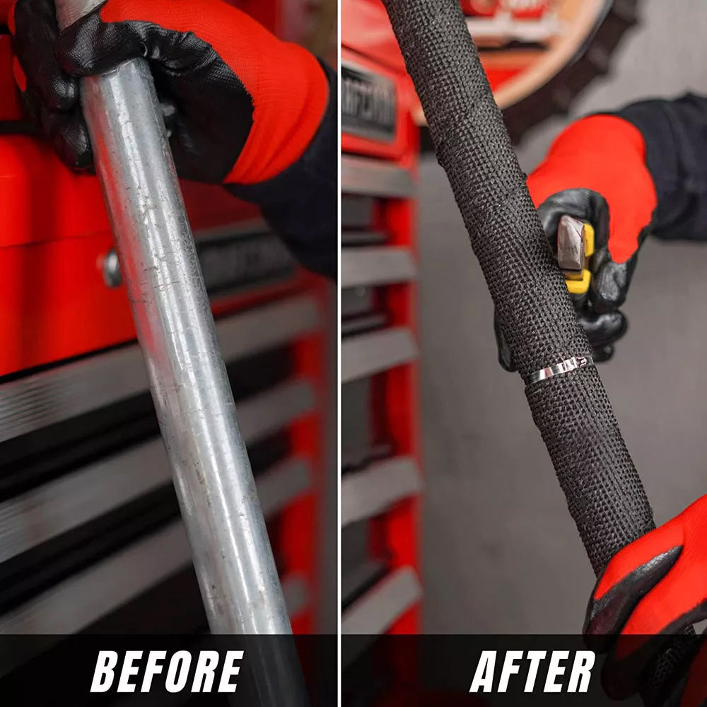 Fiberglass Exhaust Header Heat Wrap Tape 1.5m 900-1200°F Thermal Insulation