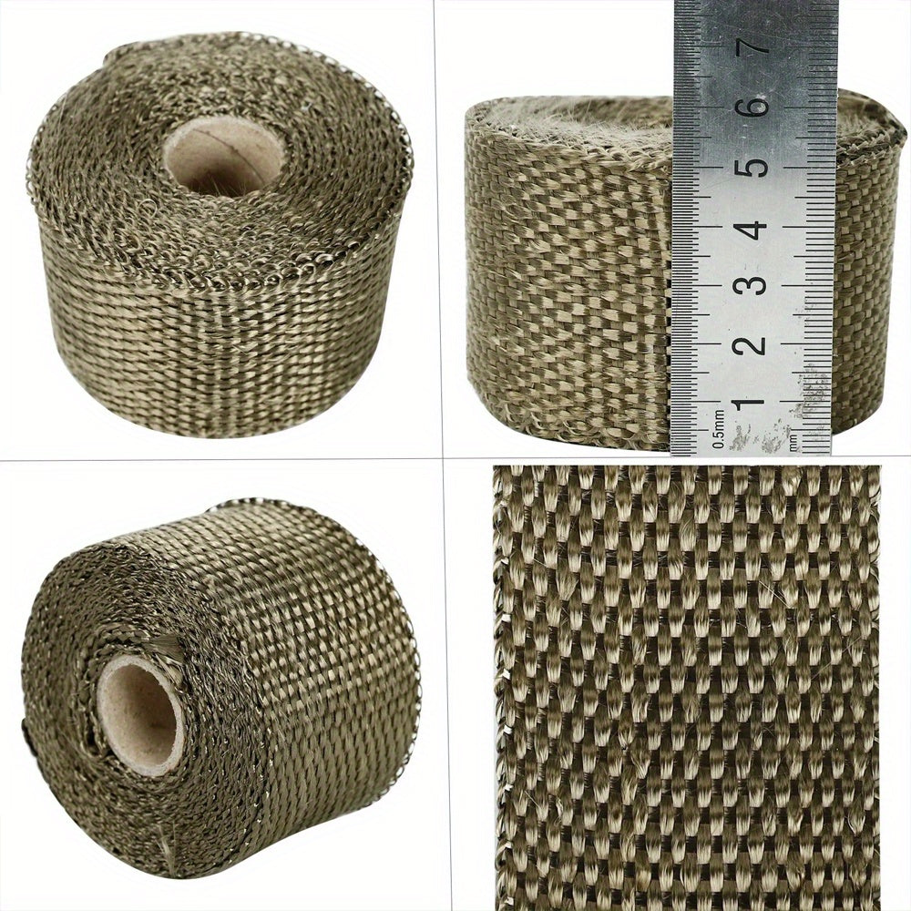 Fiberglass Exhaust Header Heat Wrap Tape 1.5m 900-1200°F Thermal Insulation