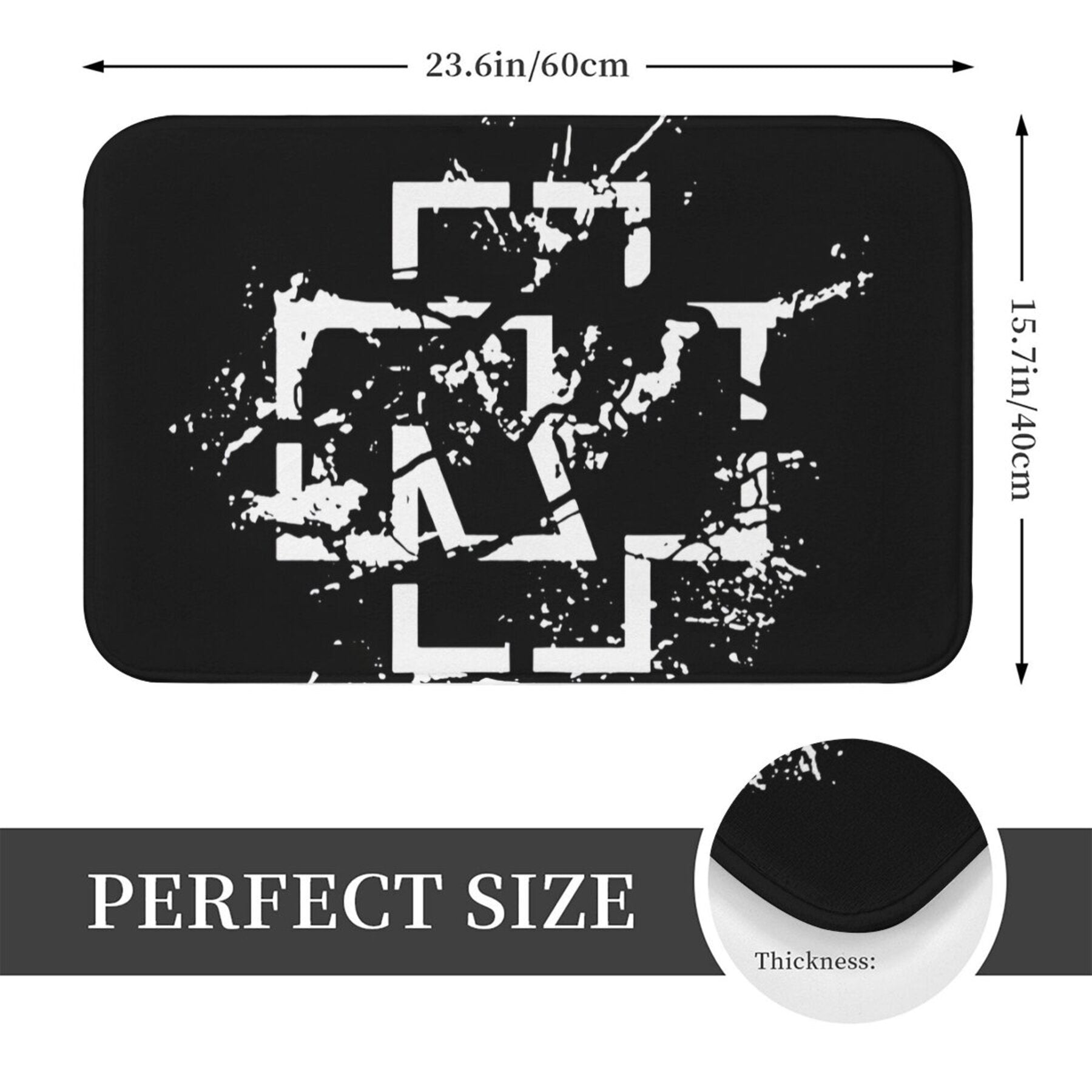 Modern Abstract Geometric Doormat, 100% Polyester, Indoor Outdoor Use