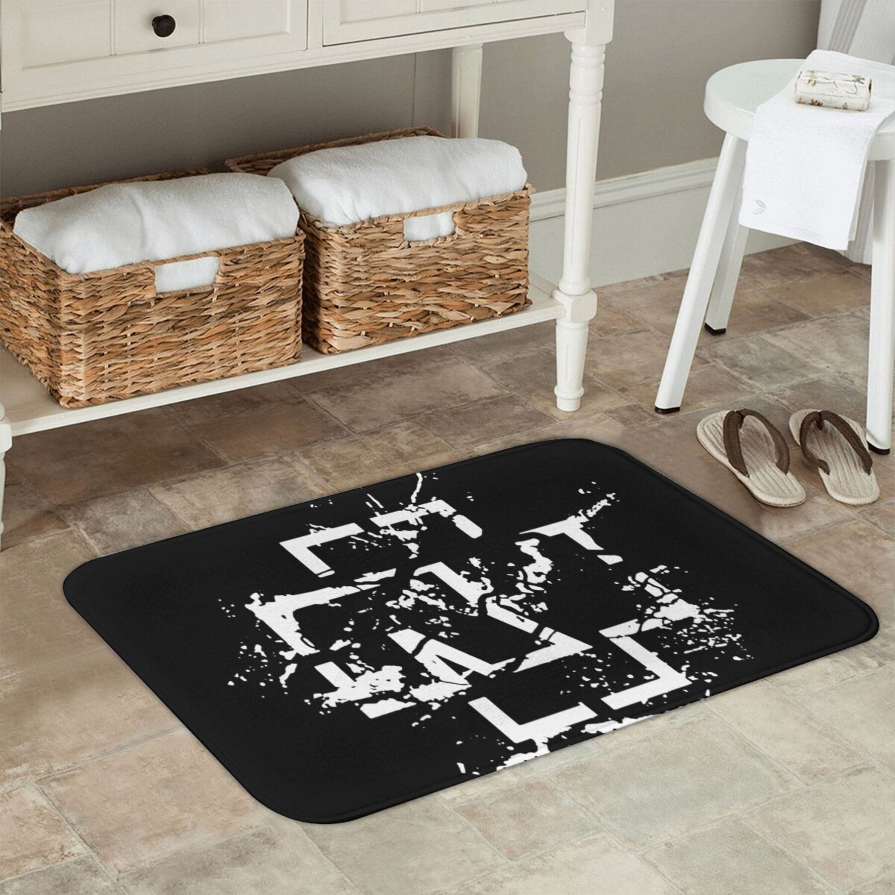 Modern Abstract Geometric Doormat, 100% Polyester, Indoor Outdoor Use