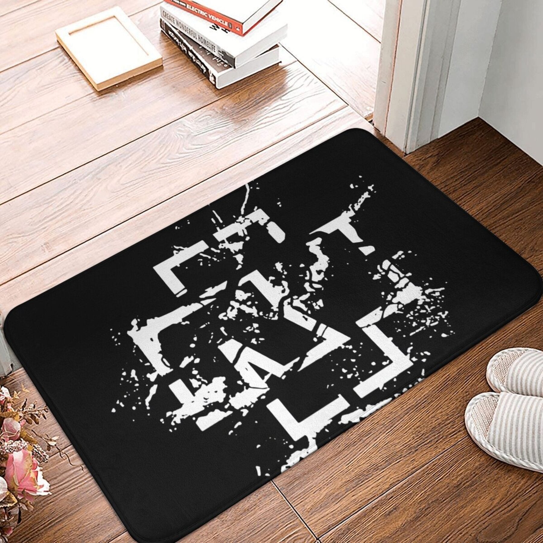Modern Abstract Geometric Doormat, 100% Polyester, Indoor Outdoor Use