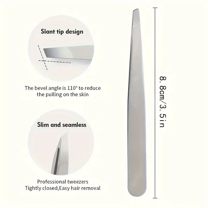 Women Stainless Steel Eyebrow Tweezers for Facial Hair Removal