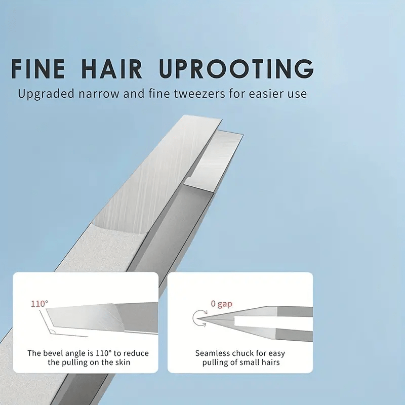 Women Stainless Steel Eyebrow Tweezers for Facial Hair Removal