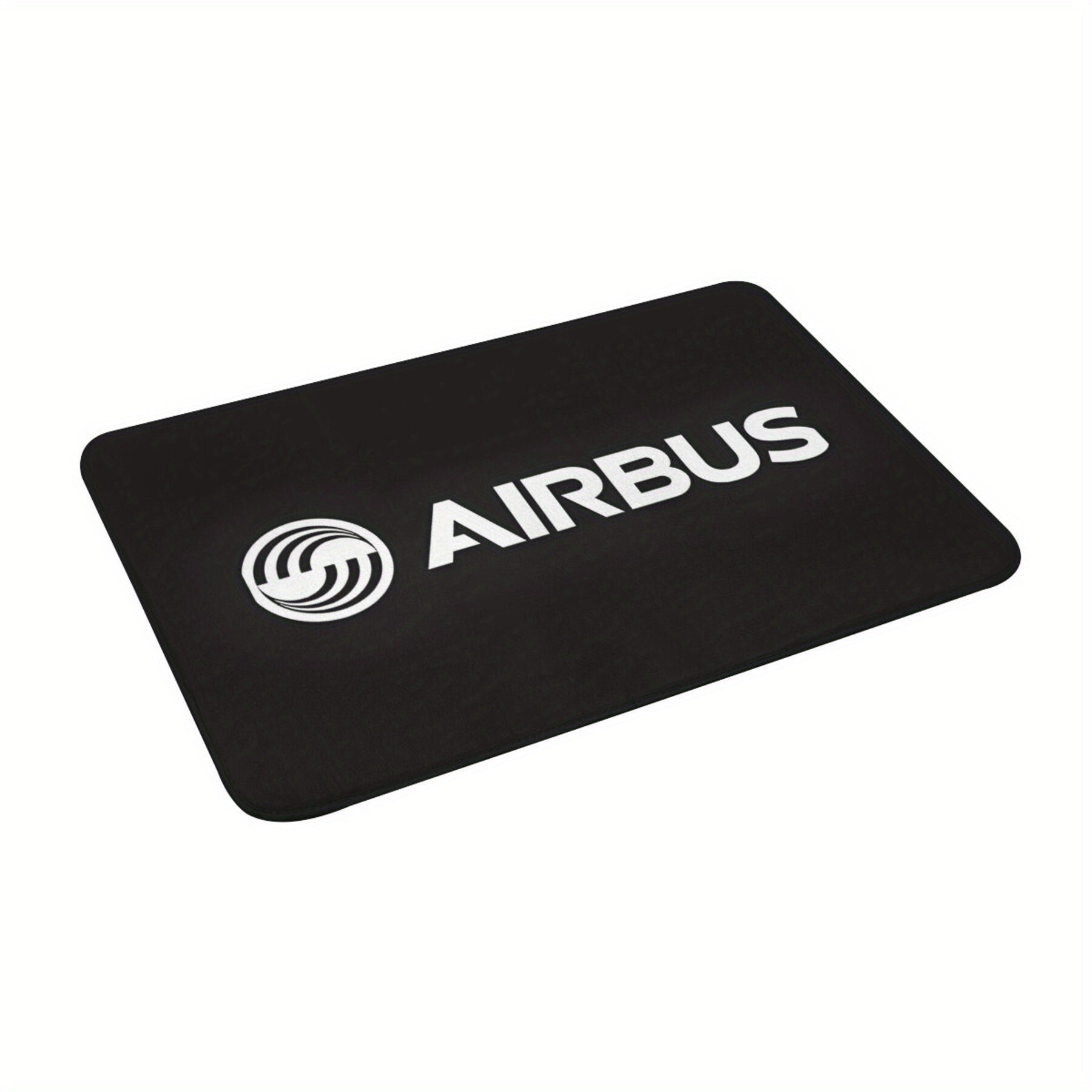 Airbus logotipi, sirpanmaydigan eshik oldi gilami, yengil polyester ichki kutib olish mato, tozalash oson, to'rtburchak shakli, sirpanmaydigan orqa qismi, bezakli kirish gilami