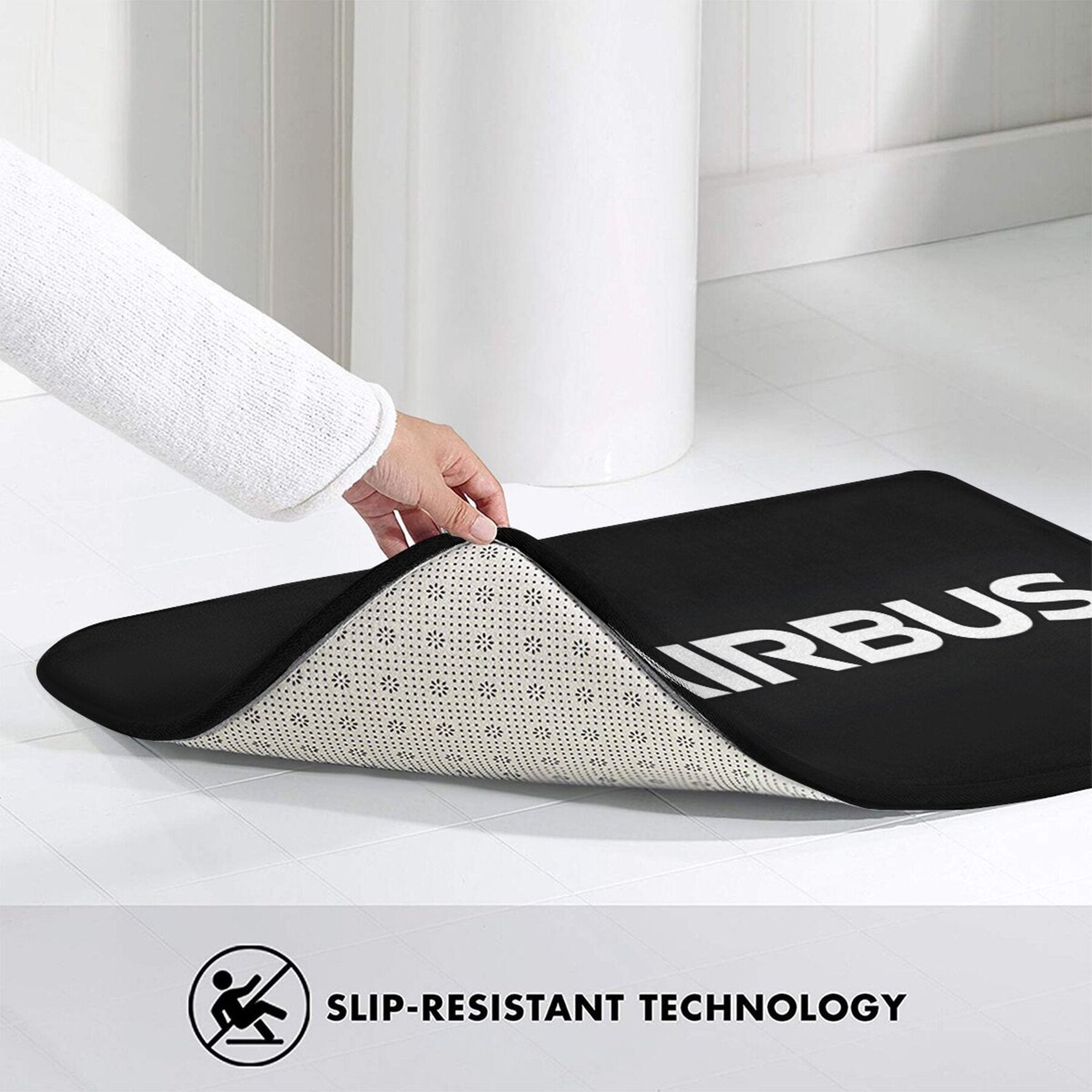 Non-Slip Polyester Doormat Indoor Welcome Rug Rectangular Entryway Mat