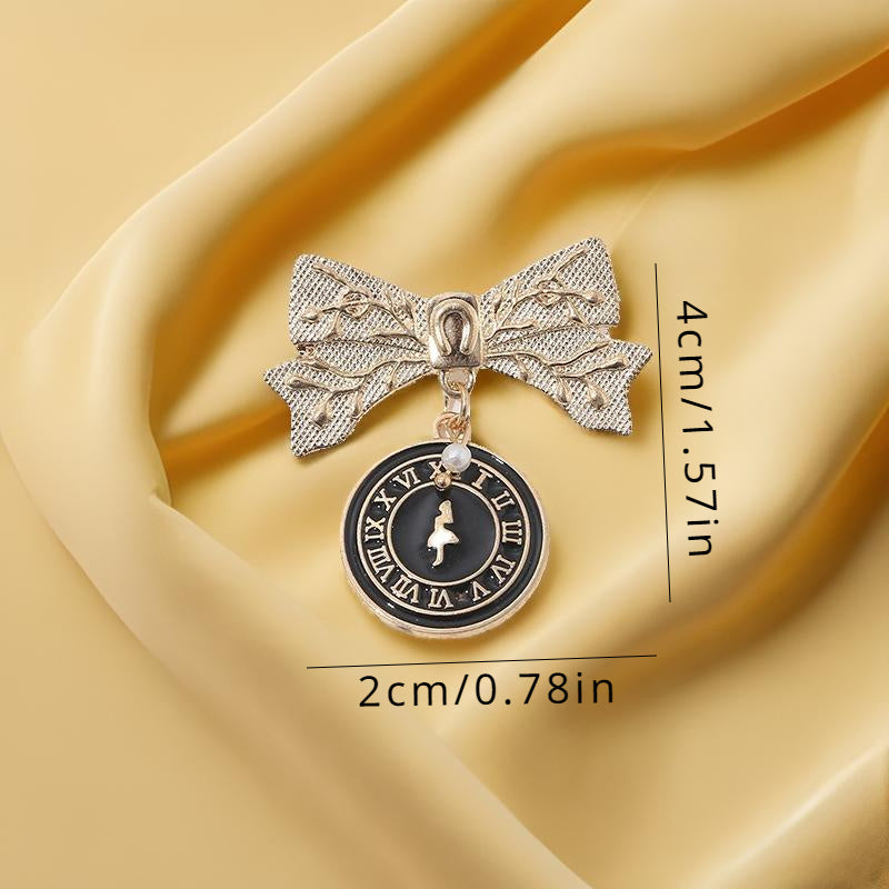 Vintage Evropa uslubidagi Alice Pearl Brooch Alloy noaniq shakli hashamatli dizayndagi zargarlik buyumlari ayollar uchun