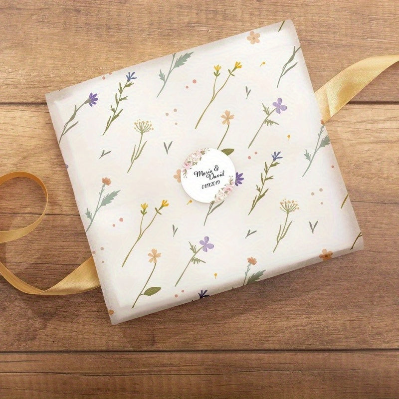 140 штук индивидуальных листов наклеек для праздников, свадеб, дней рождения, Рождества, Хэллоуина, этикетки и логотипы размером 3,99 см