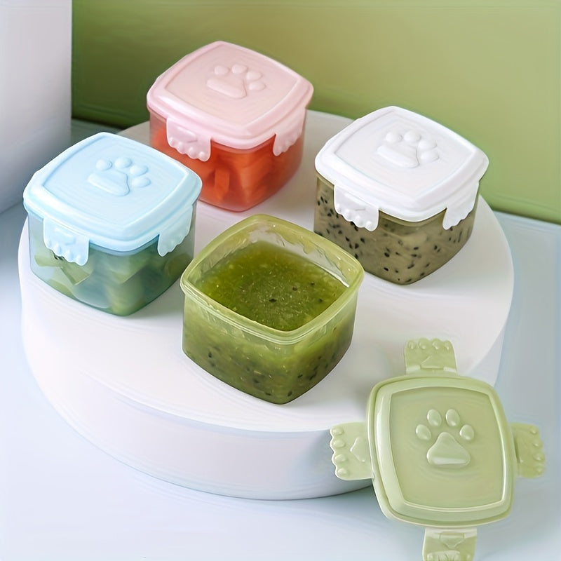 Juego de 4 mini recipientes de almacenamiento de alimentos a prueba de fugas, libres de BPA, para almuerzos, snacks y salsas