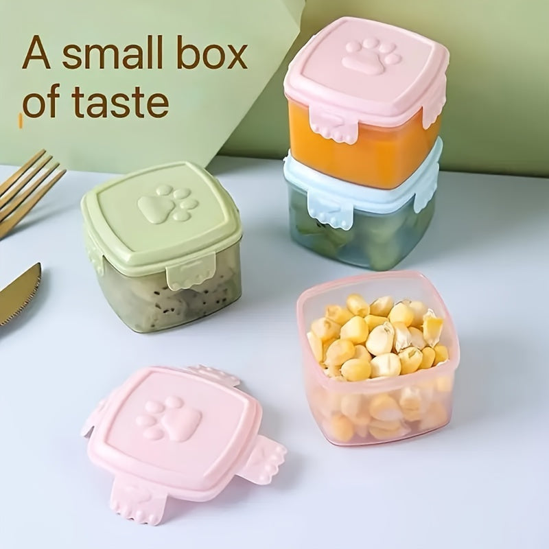 Juego de 4 mini recipientes de almacenamiento de alimentos a prueba de fugas, libres de BPA, para almuerzos, snacks y salsas