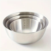 Stainless Steel Mixing Bowl with Measuring Guide, Durable, Food Safe, Versatile
