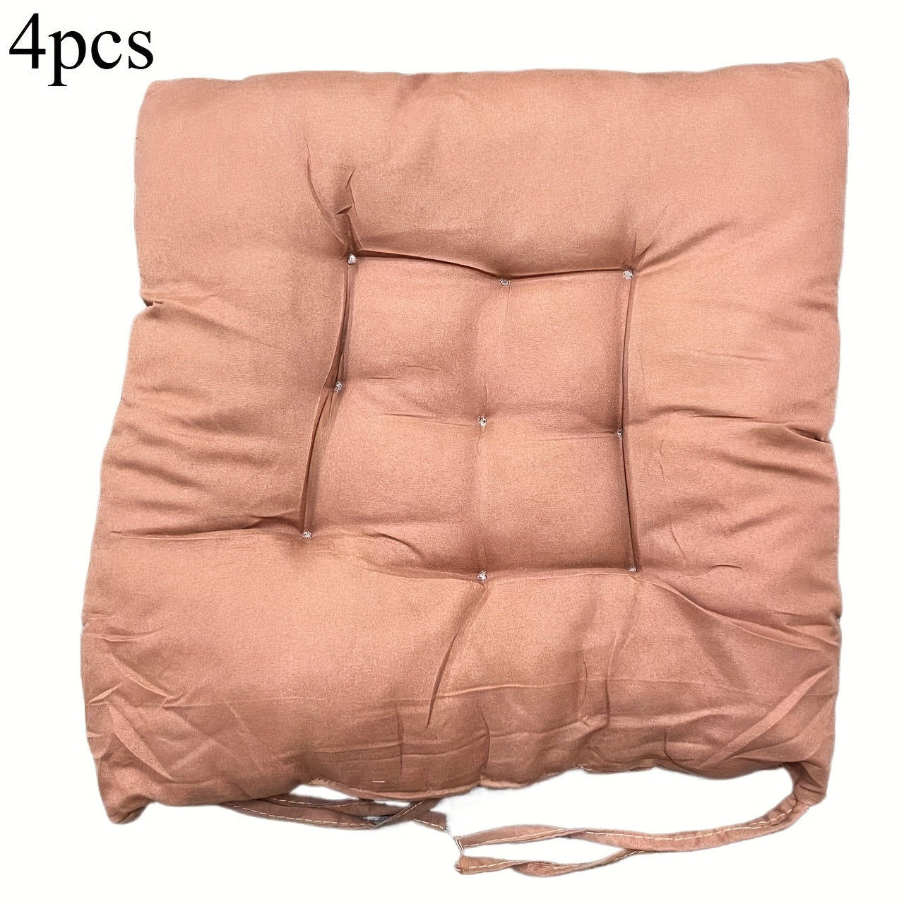 4-Pack Polyester Chair Cushions for Garden, Restaurant, Car, Office Chairs in Multiple Colors