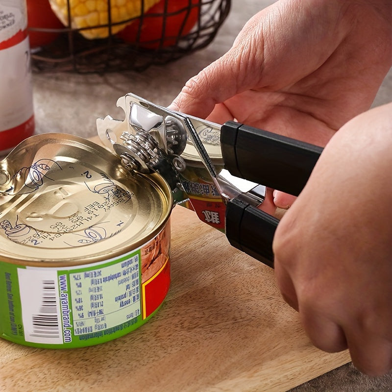 Stainless Steel Can Opener with Easy Grip Handle, Durable Kitchen Tool