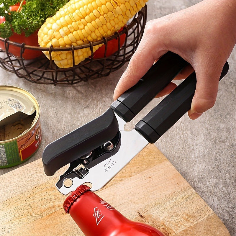 Stainless Steel Can Opener with Easy Grip Handle, Durable Kitchen Tool