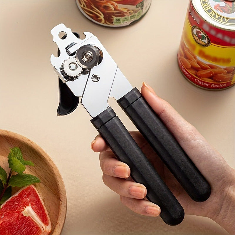 Stainless Steel Can Opener with Easy Grip Handle, Durable Kitchen Tool