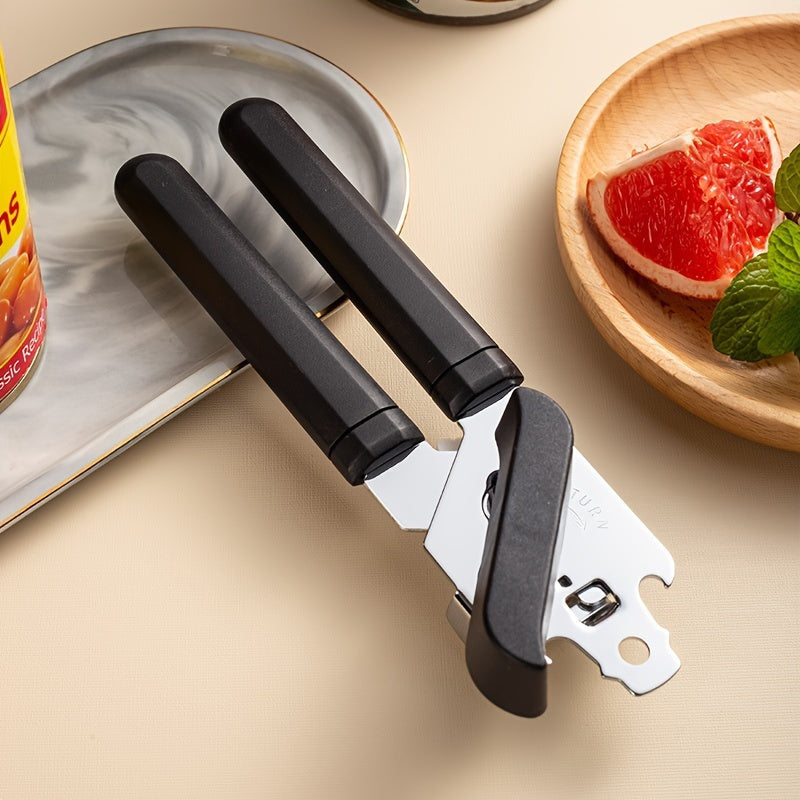 Stainless Steel Can Opener with Easy Grip Handle, Durable Kitchen Tool
