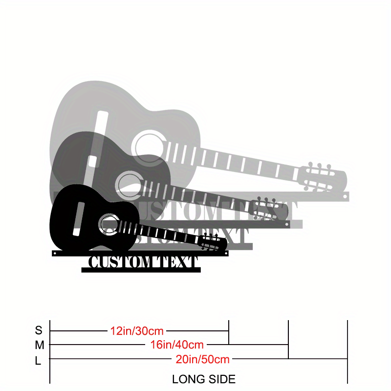 O'ziga xos Metall Devor San'ati Gitara Dizayni - Musiqa Sevuvchilar, Er-xotin va Hamkorlar uchun Mukammal Sovg'a | Uy bezatish va maktabga qaytish uchun maxsus nom belgilari