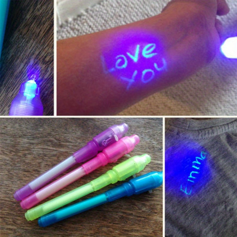 Multifunctional UV Invisible Ink Money Detector Pen Set for Secret Messages and Security Marking