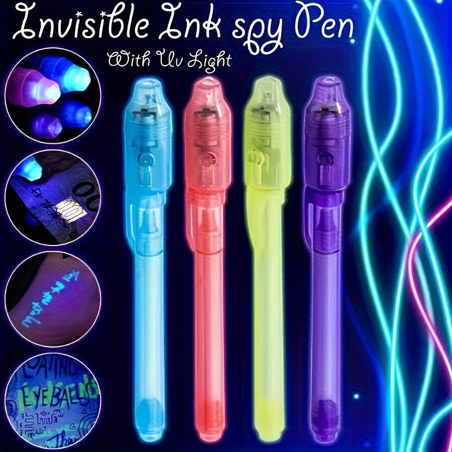 Multifunctional UV Invisible Ink Money Detector Pen Set for Secret Messages and Security Marking